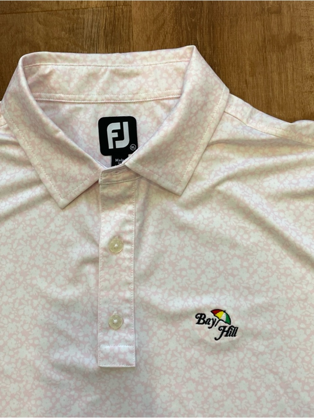 FootJoy Bay Hill Arnold Palmer Invitational Polo Shirt Mens XL Pink Floral